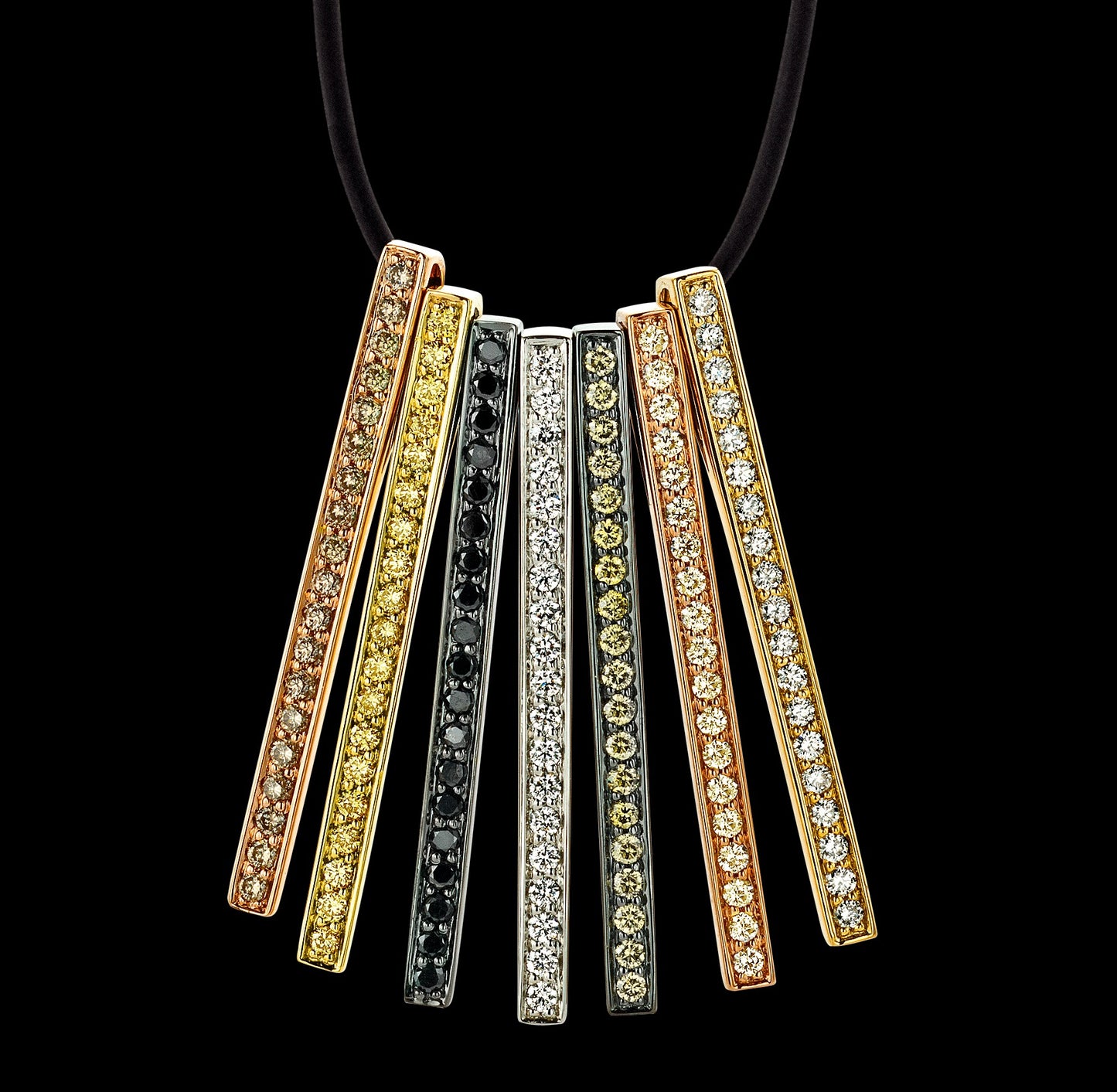 BelleChique 7 Stick Diamond Pendant Gardiner Brothers