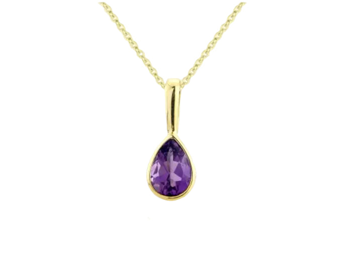 Pear Shaped Amethyst Pendant Gardiner Brothers