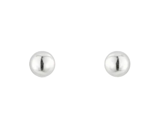 White Gold Ball Earrings Gardiner Brothers