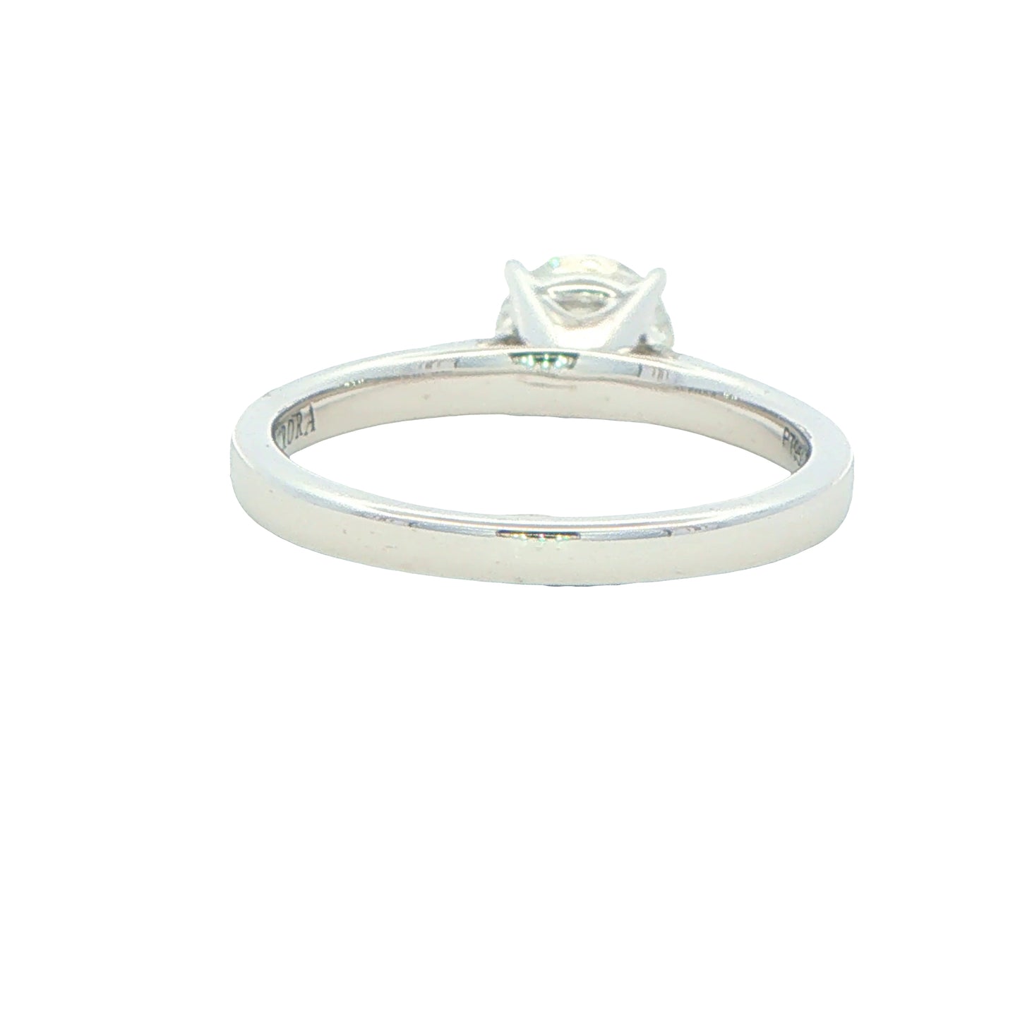 Platinum Aurora Cut Diamond Solitaire Ring - 1.04cts