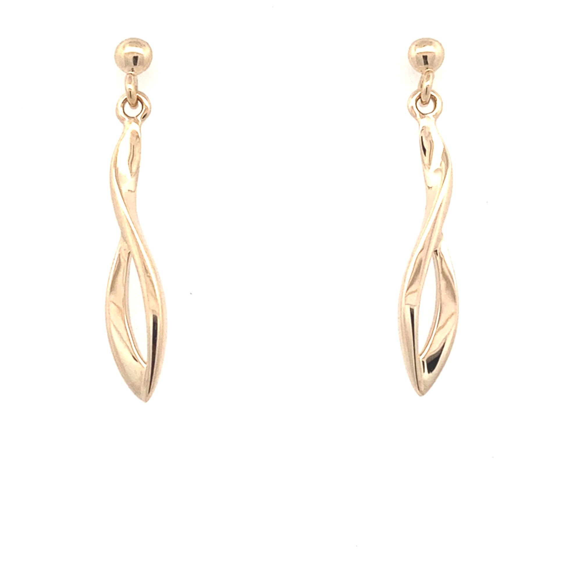 Yellow Gold Tulip Style Drop Earrings Gardiner Brothers