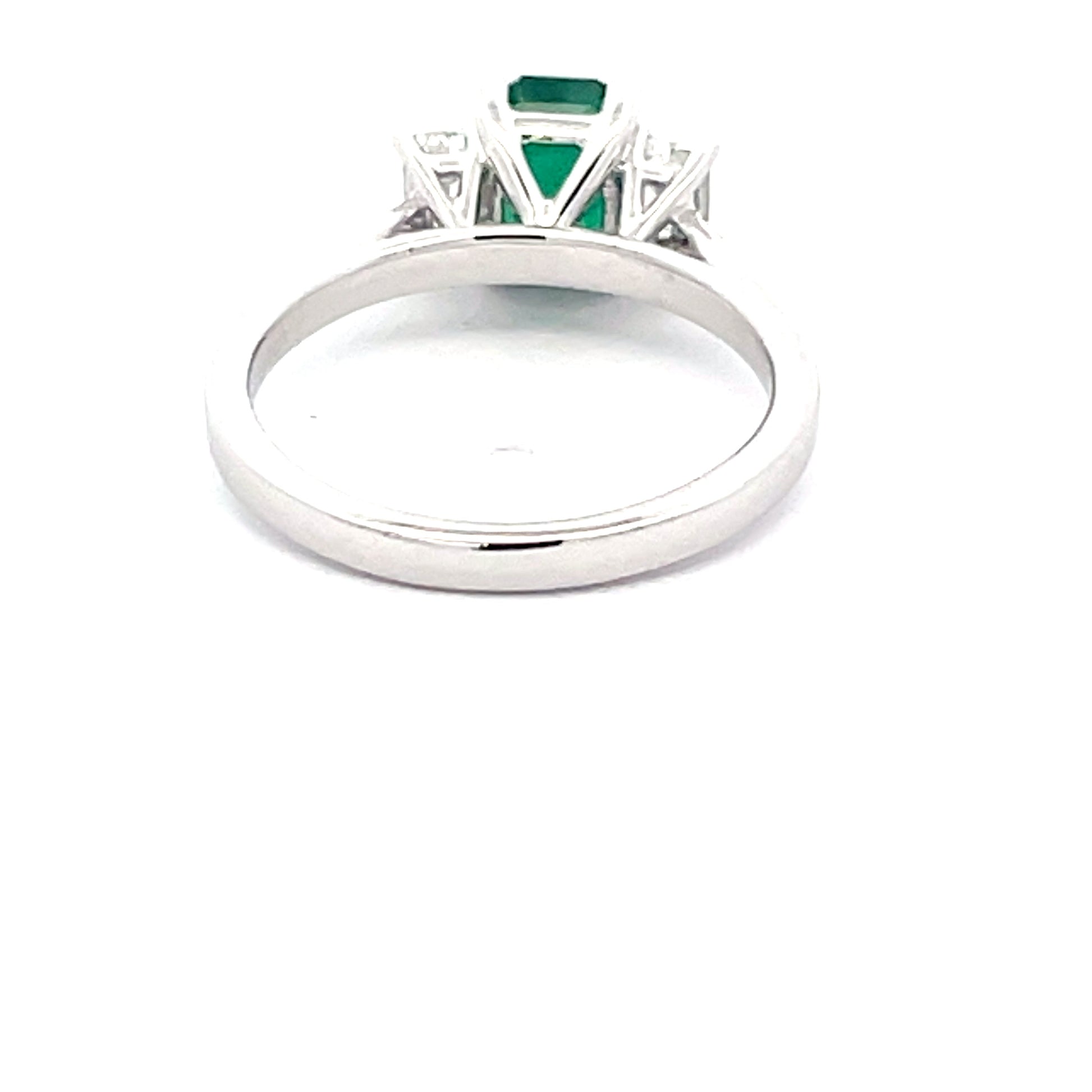 Emerald and diamond 3 stone ring  Gardiner Brothers   