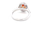 Orange Sapphire and diamond halo style ring  Gardiner Brothers   