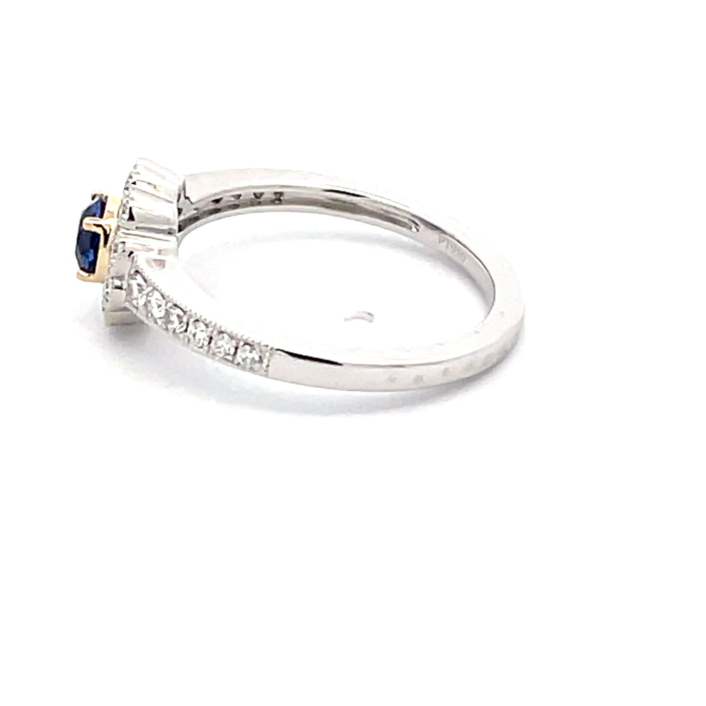 Sapphire and Round Brilliant Cut Diamond, Vintage Cluster Style Ring  Gardiner Brothers   