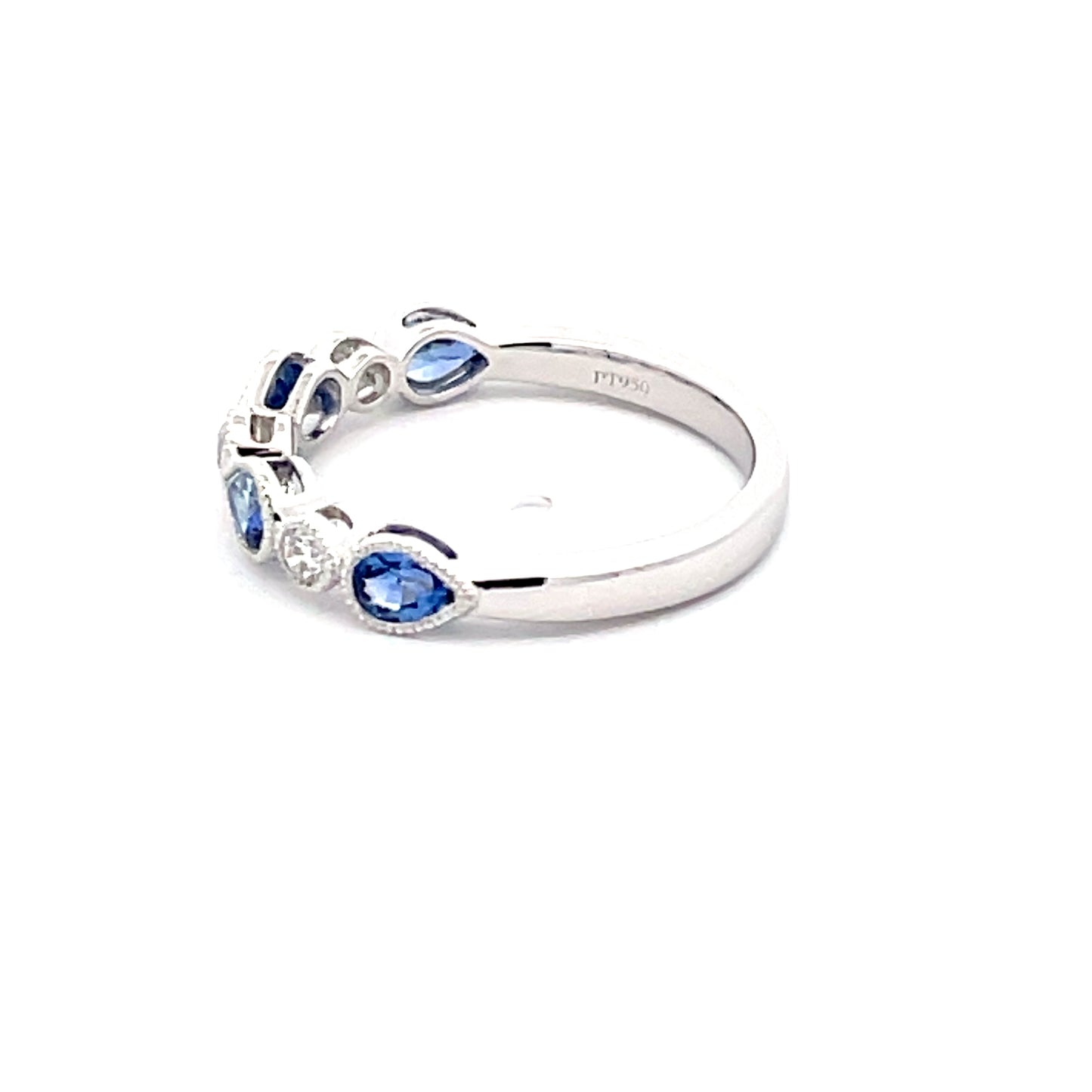 Sapphire and Diamond Vintage Style Eternity Ring  Gardiner Brothers   