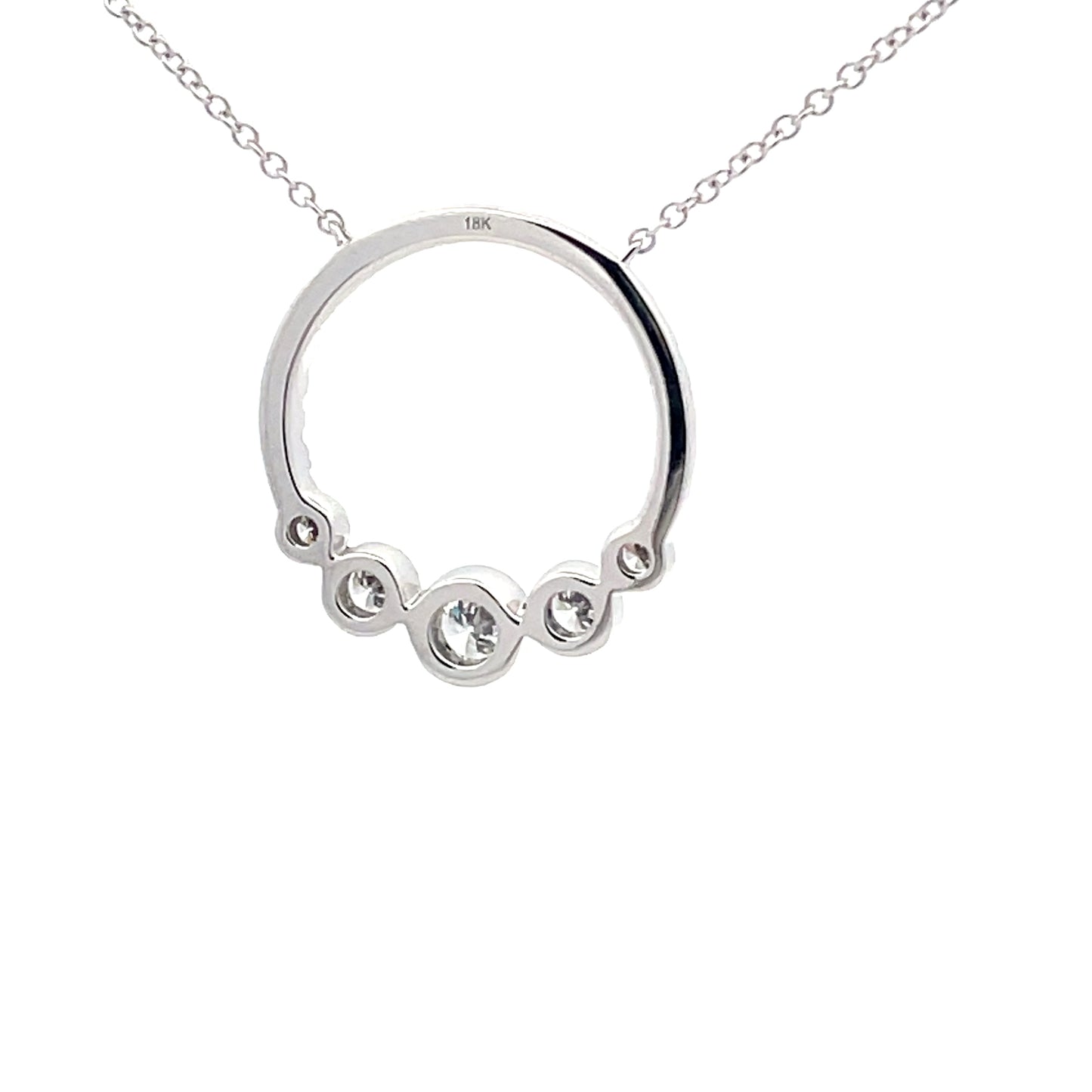 Round Brilliant Cut Diamond Graduated Circle Pendant  Gardiner Brothers   