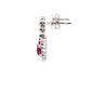 Ruby and Diamond Cluster Style Drop Earrings  Gardiner Brothers   