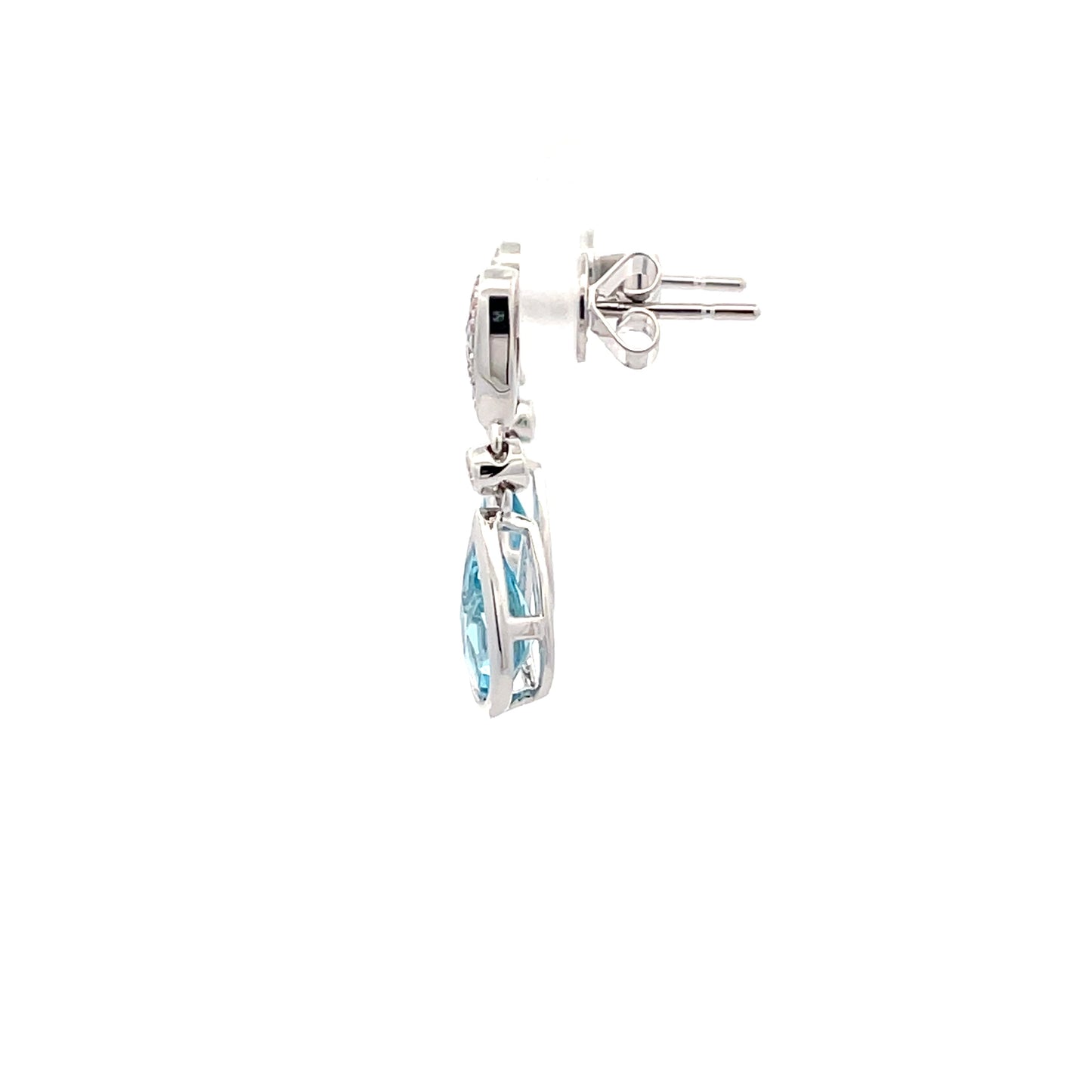 Topaz and Diamond Drop Style Earrings  Gardiner Brothers   