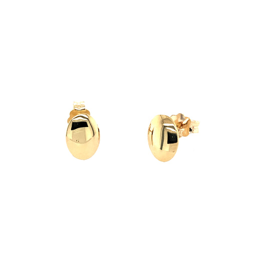 Yellow Gold Oval Stud Earrings  Gardiner Brothers   