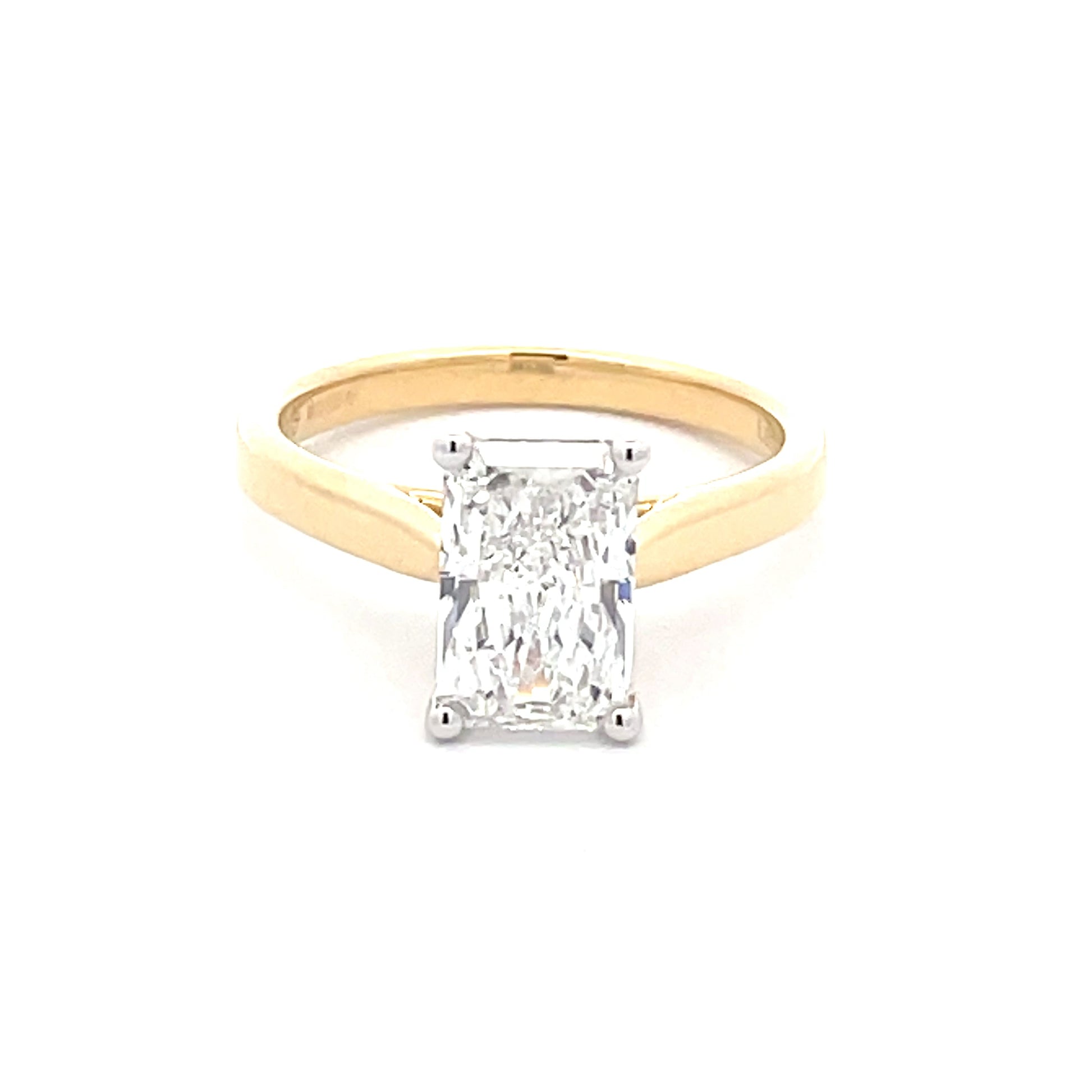 Lab Grown Radiant Cut Diamond solitaire Ring - 2.00cts Gardiner Brothers