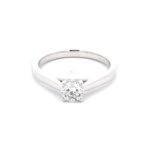ROUND BRILLIANT CUT DIAMOND SOLITAIRE RING - 0.51CTS  Gardiner Brothers   