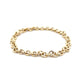 Yellow Gold Solid Round Link Bracelet  Gardiner Brothers   