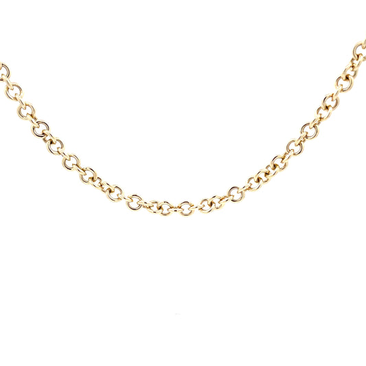 yellow Gold Solid Round Link Necklet  Gardiner Brothers   