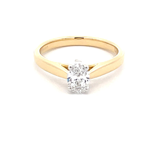 Oval Shaped Diamond Solitaire Ring - 0.52cts  Gardiner Brothers   
