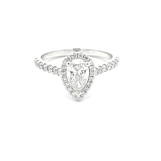Pear Shaped Diamond Halo Style Ring - 1.08cts  Gardiner Brothers   