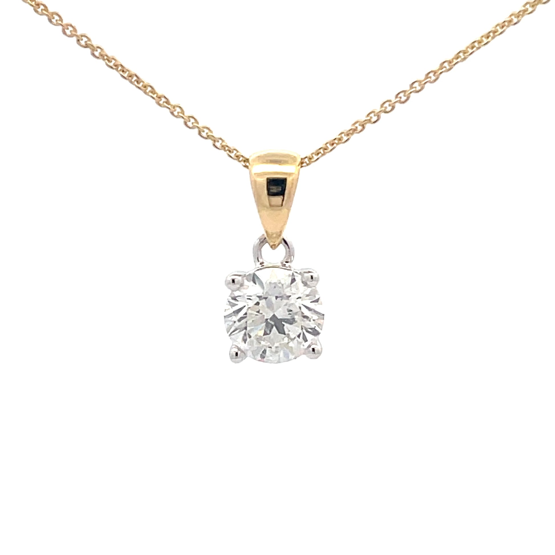 Round Brilliant Cut Diamond Solitaire Pendant - 1.13cts  Gardiner Brothers   