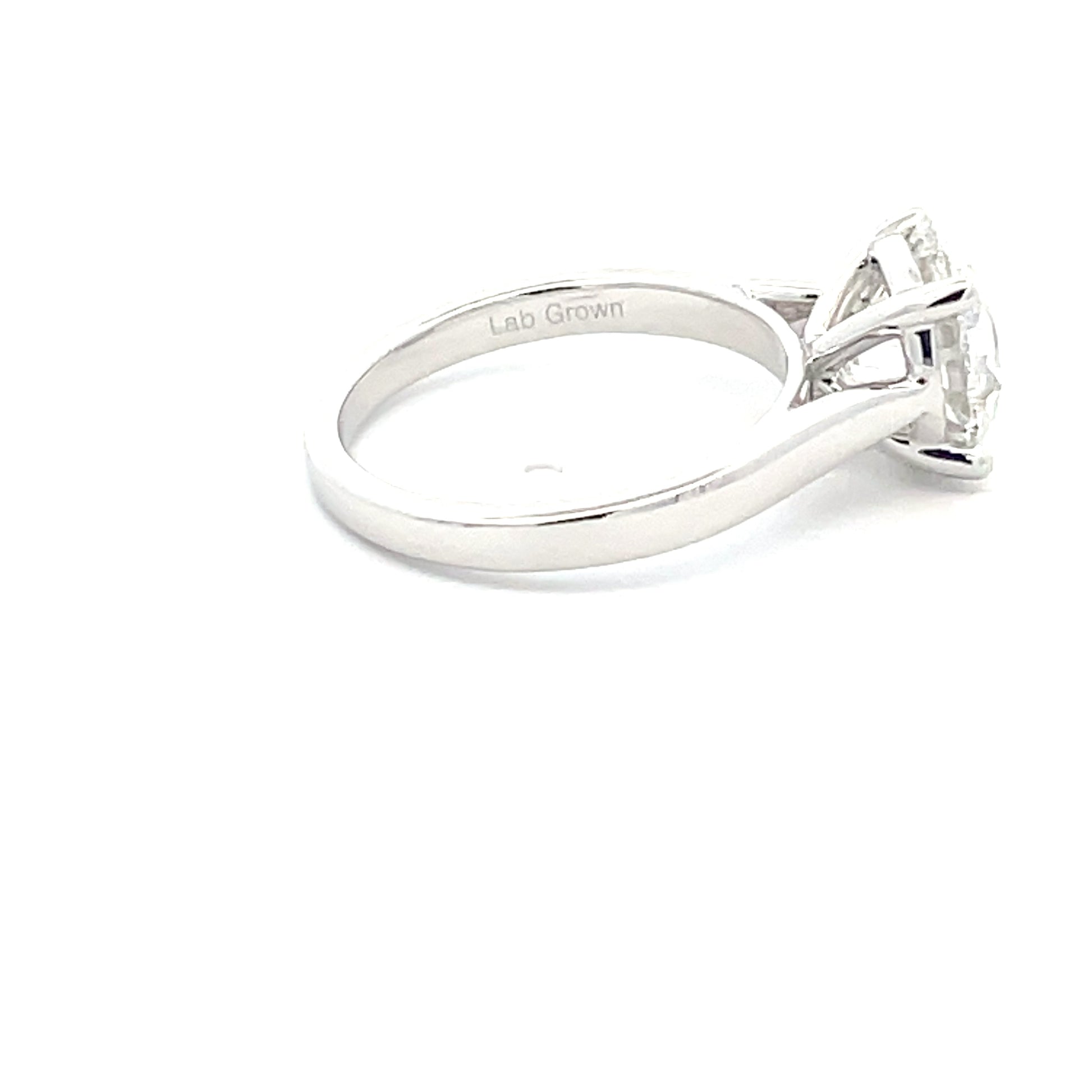 Lab Grown Round Brilliant Cut Diamond Solitaire Ring - 2.73cts  Gardiner Brothers   