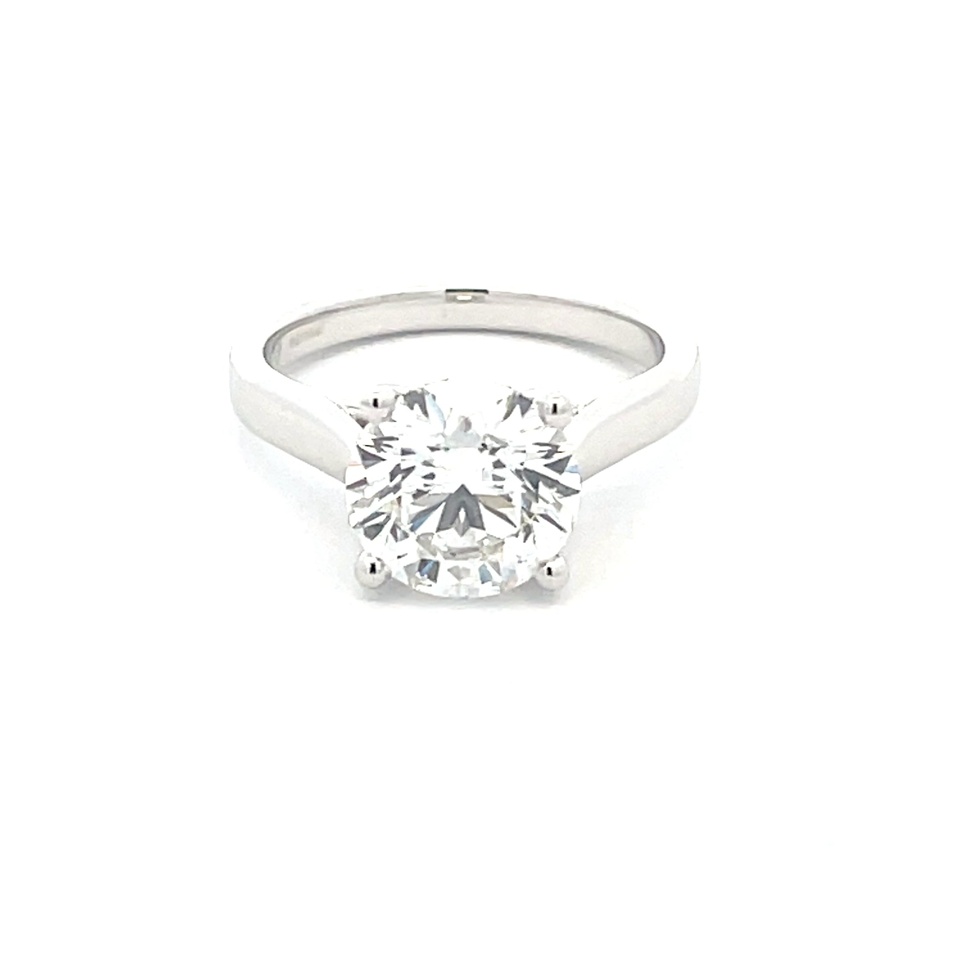 Lab Grown Round Brilliant Cut Diamond Solitaire Ring - 2.73cts  Gardiner Brothers   