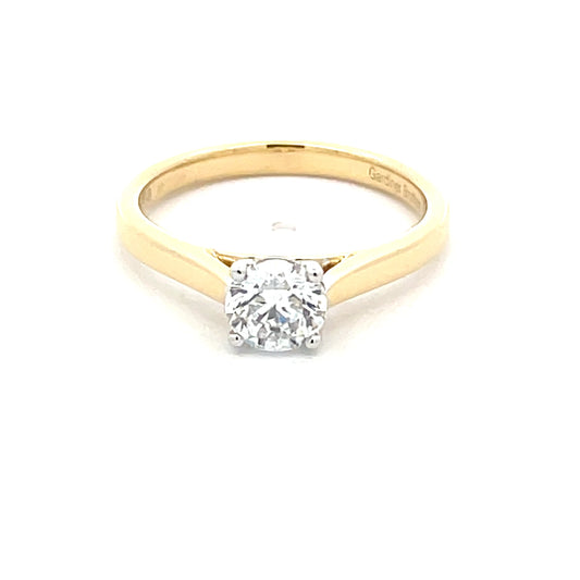 Round Brilliant Cut Diamond Solitaire Ring - 0.70cts Gardiner Brothers