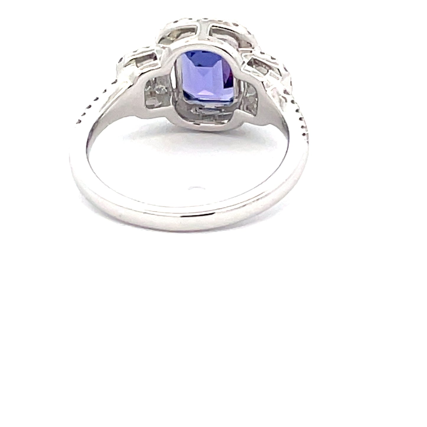 Tanzanite and Diamond Fancy Cluster Style Ring  Gardiner Brothers   