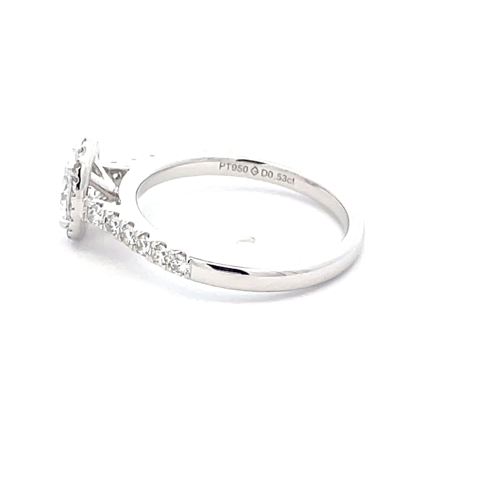 Aurora Cut Oval Shaped Diamond Halo Style Ring - 0.86cts  Gardiner Brothers   