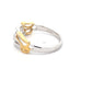 Yellow and White Gold Wavy Dress Ring  Gardiner Brothers   