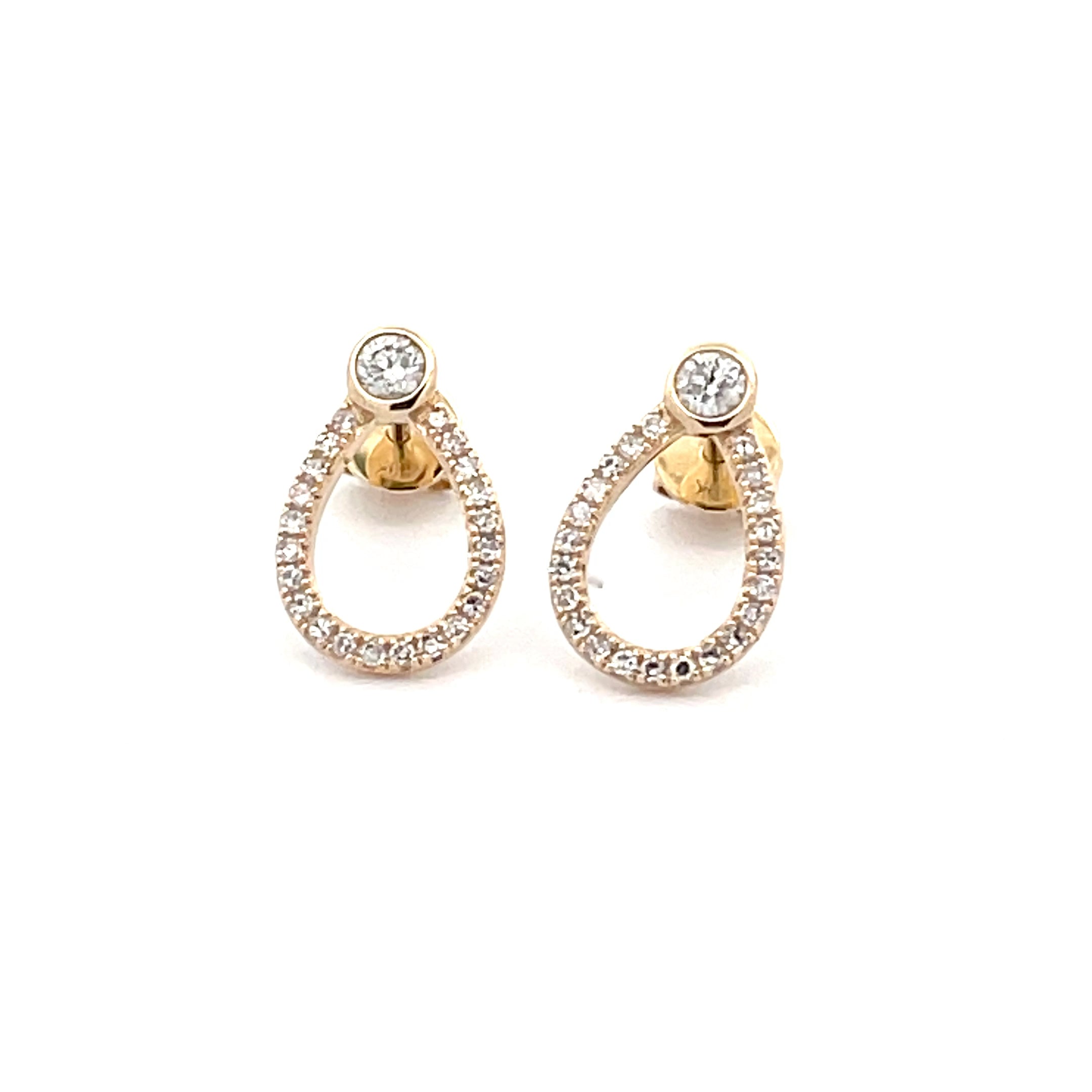 Diamond shaped hot sale drop earrings