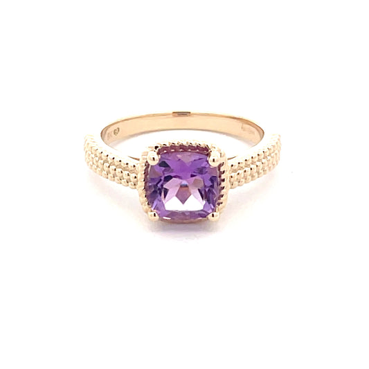 Twisted Wire Style Ring with Amethyst  Gardiner Brothers   