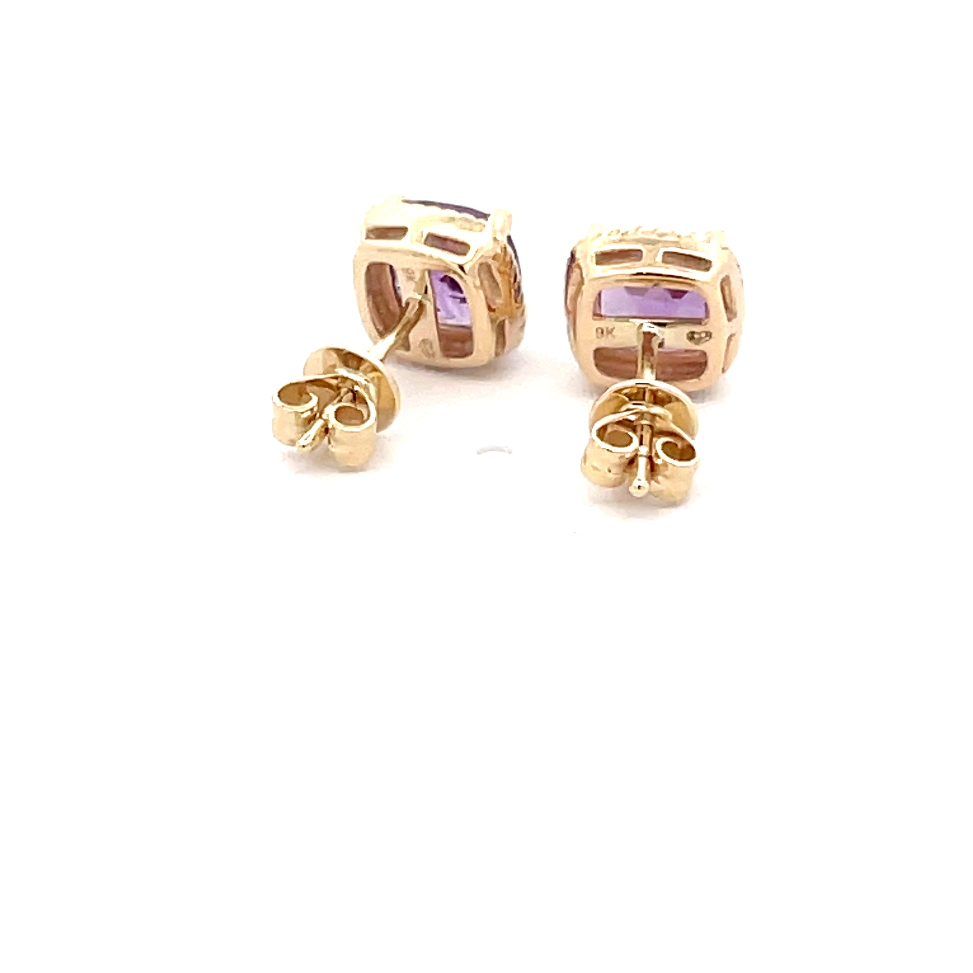 Twisted Wire Style Amethyst Earrings  Gardiner Brothers   