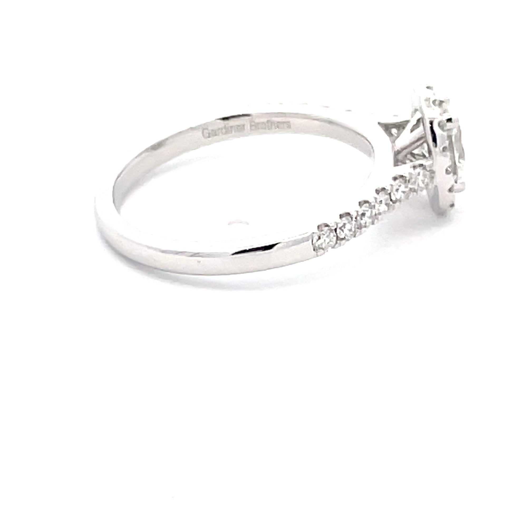 Oval Shaped Diamond Halo Style Ring - 0.78cts  Gardiner Brothers   