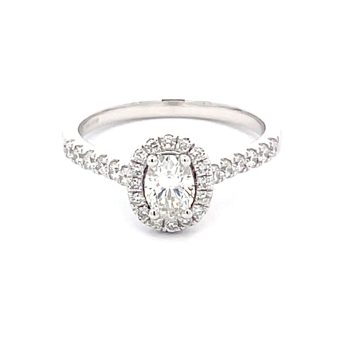 Oval Shaped Diamond Halo Style Ring - 0.78cts  Gardiner Brothers   