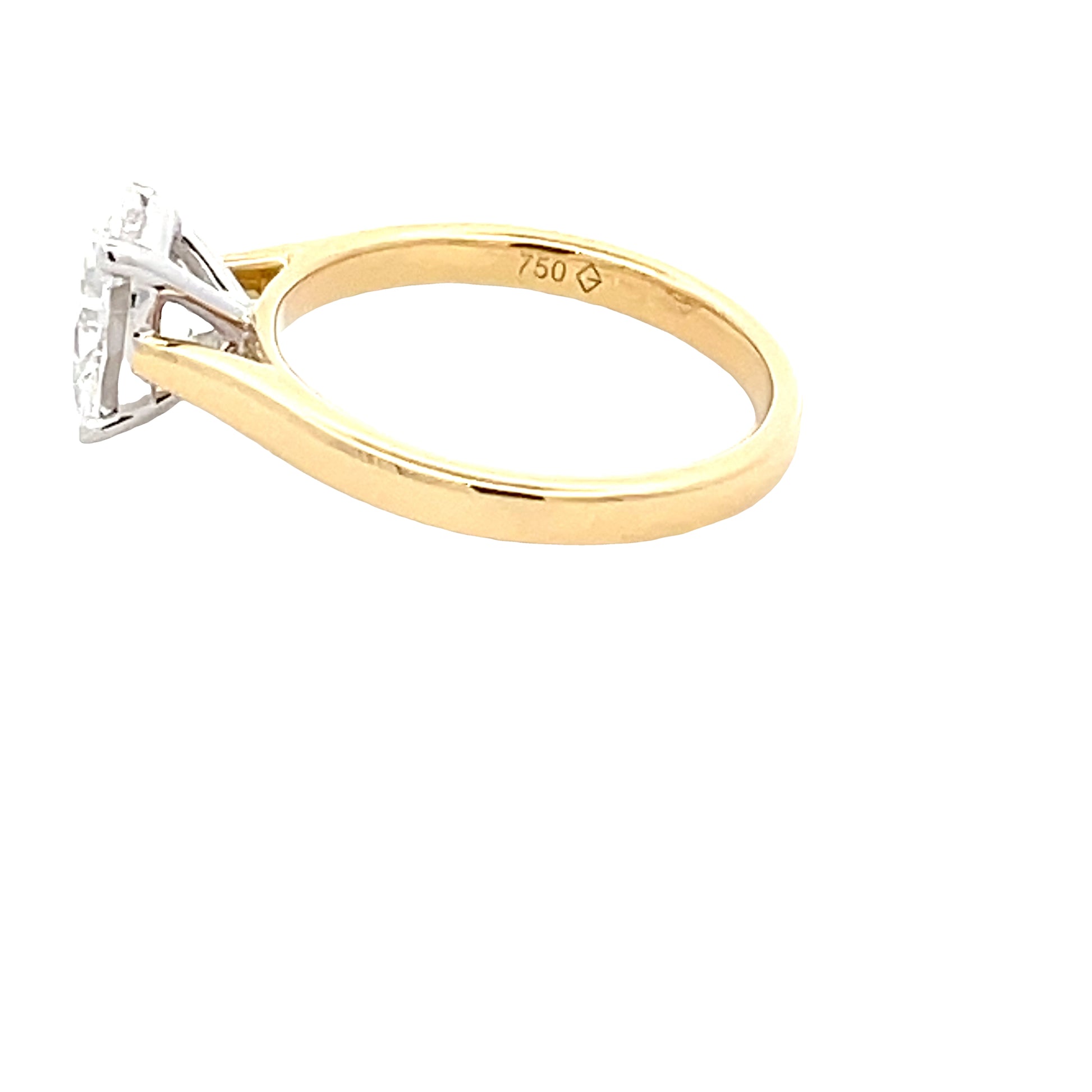 Lab Grown Oval Shaped Diamond Solitaire Ring - 1.57cts Gardiner Brothers