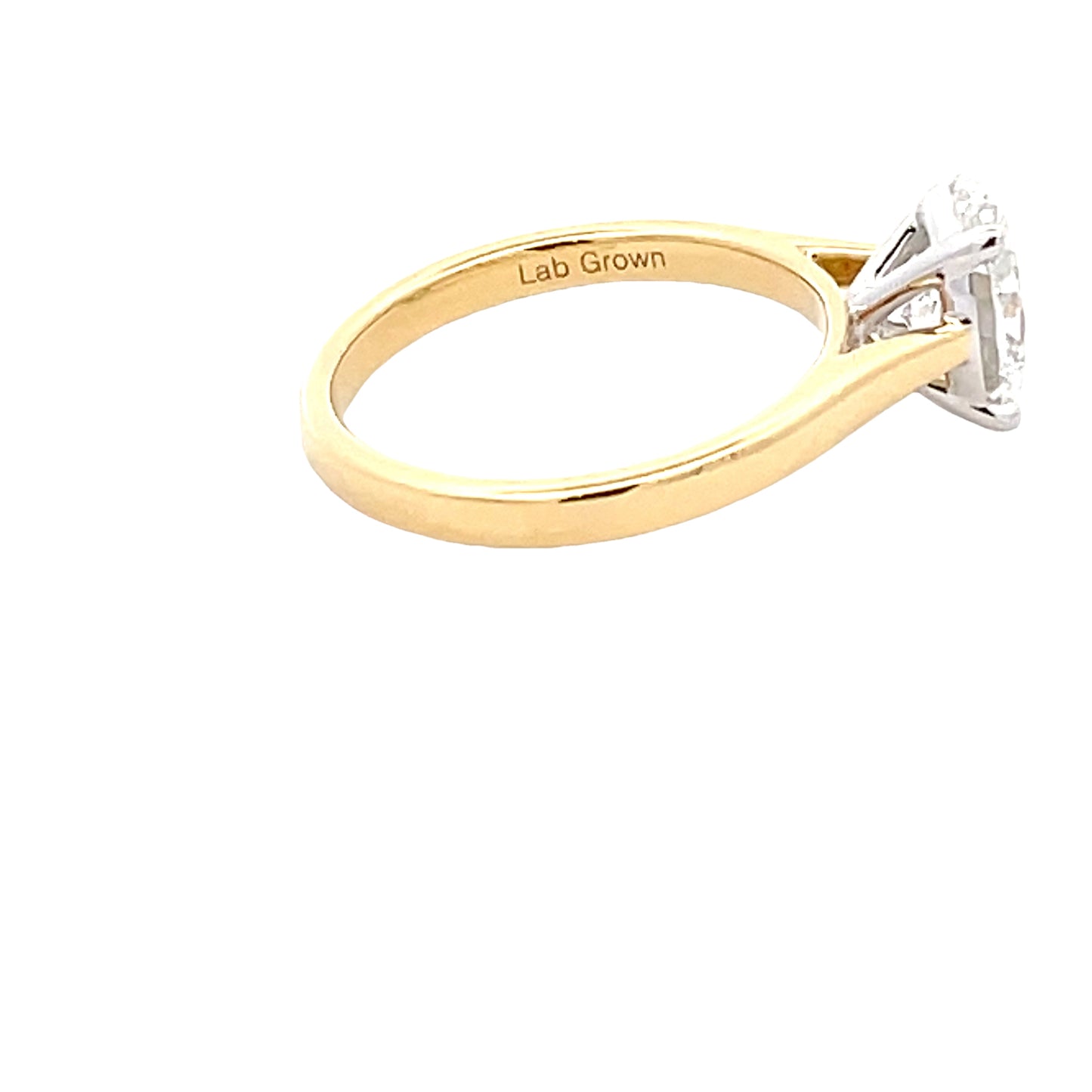 Lab Grown Oval Shaped Diamond Solitaire Ring - 1.57cts Gardiner Brothers