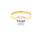 Lab Grown Oval Shaped Diamond Solitaire Ring - 1.57cts Gardiner Brothers