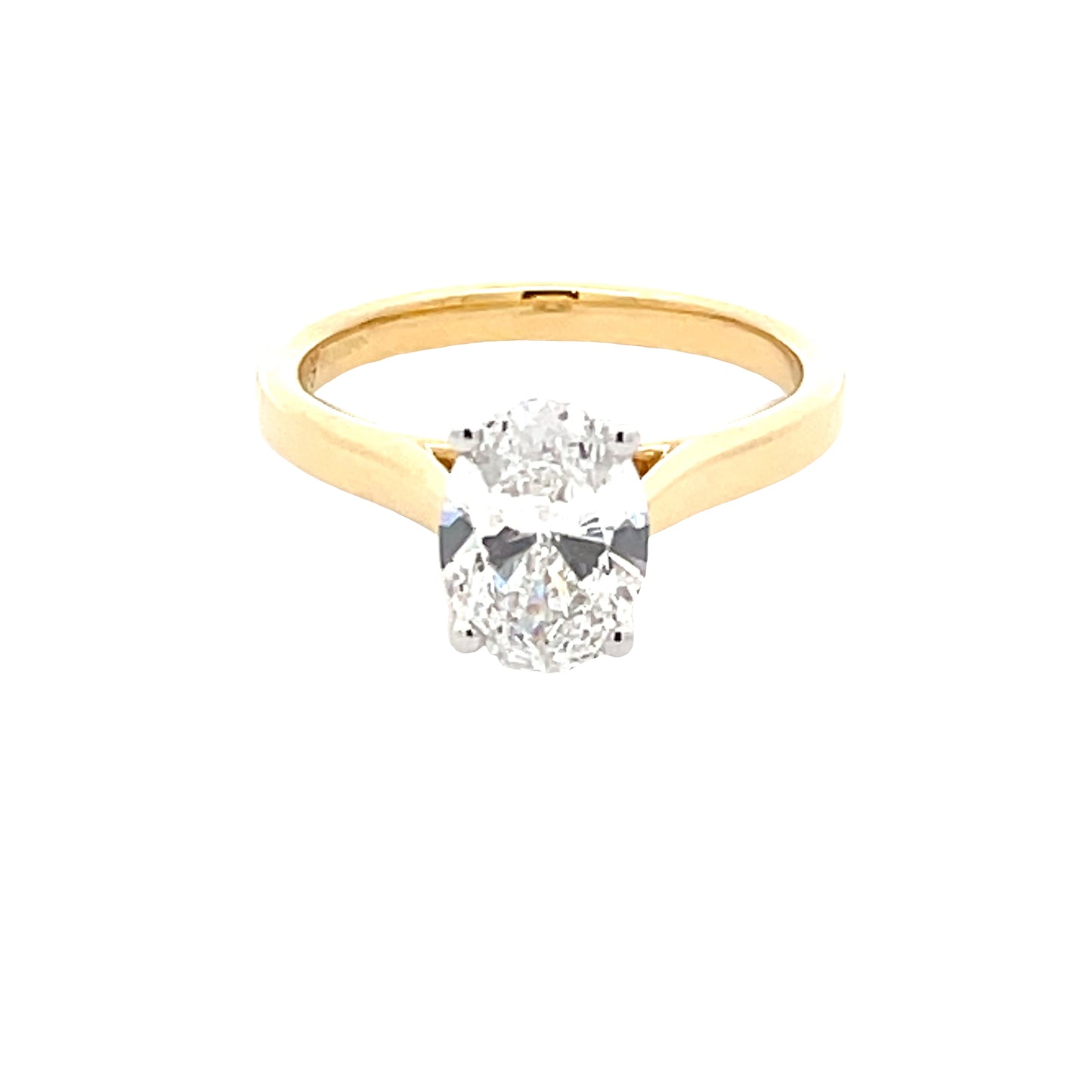 Lab Grown Oval Shaped Diamond Solitaire Ring - 1.57cts Gardiner Brothers