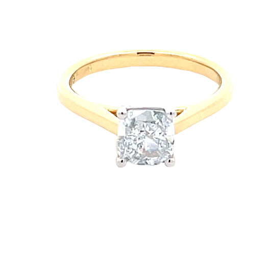 Lab Grown Cushion Shaped Diamond Solitaire Ring - 1.20cts  Gardiner Brothers   