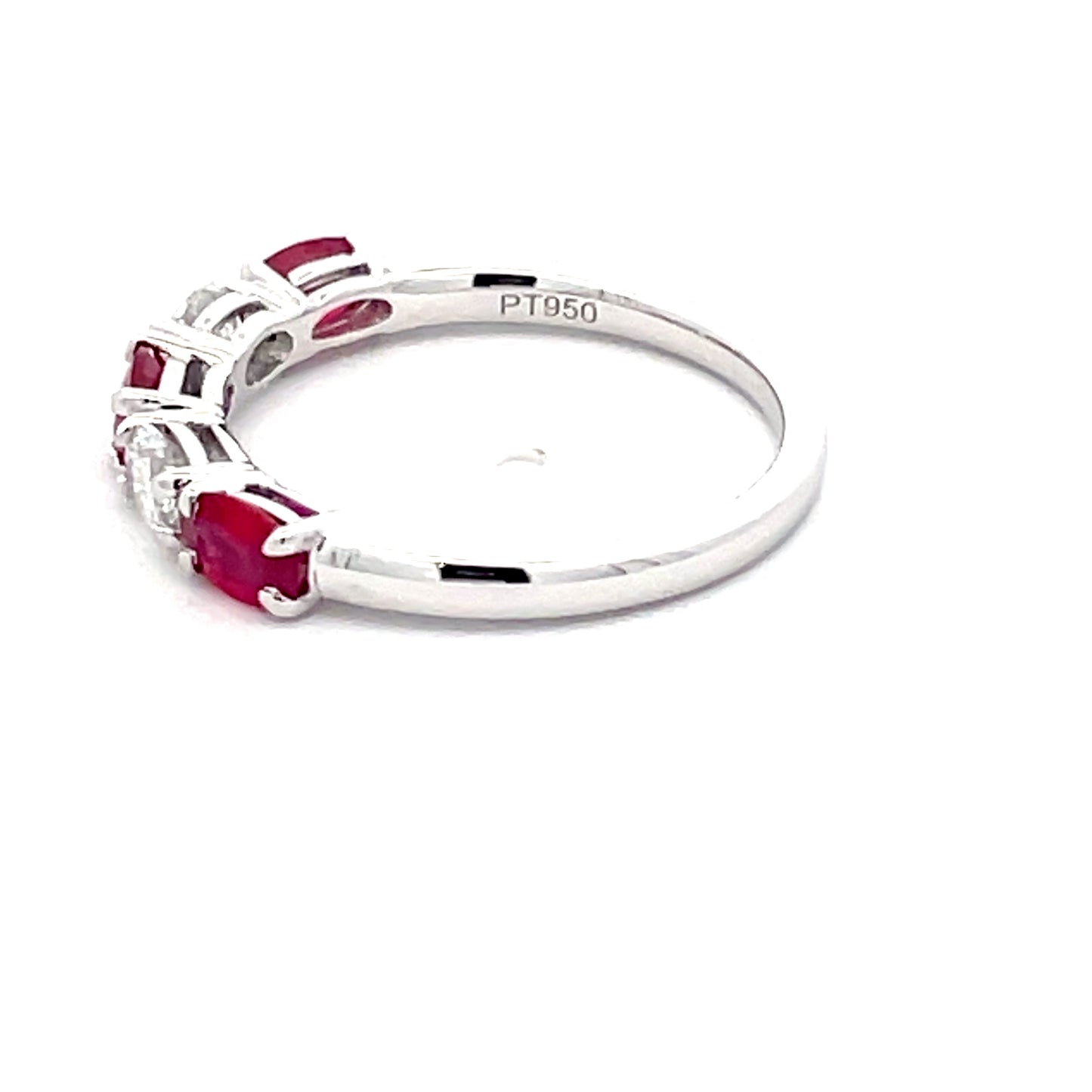 Ruby and Diamond 5 Stone Eternity Style Ring  Gardiner Brothers   