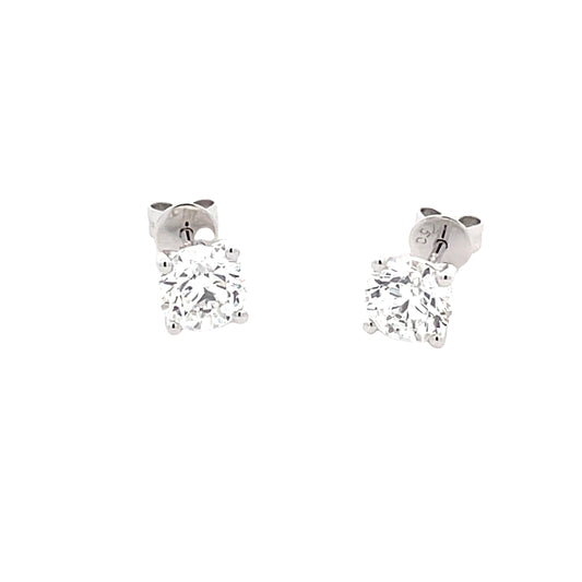 Round brilliant Cut Diamond Solitaire Earrings - 1.80cts  Gardiner Brothers   