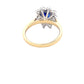 Octagonal Sapphire and round brilliant cut diamond cluster ring  Gardiner Brothers   