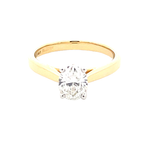 Aurora Oval Shaped Diamond Solitaire Ring - 0.94cts  Gardiner Brothers   