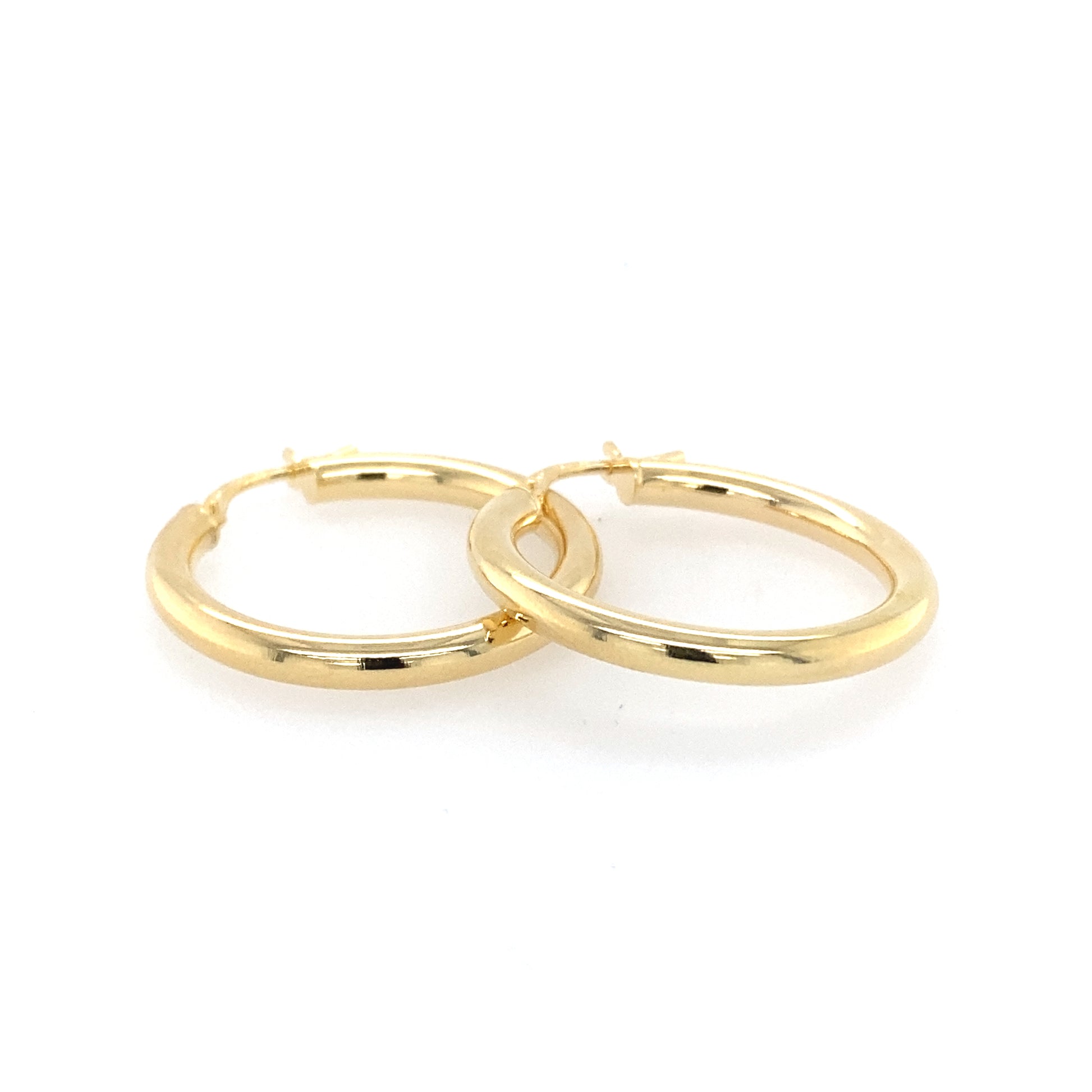 Yellow Gold Creole Hoop Earrings  Gardiner Brothers   