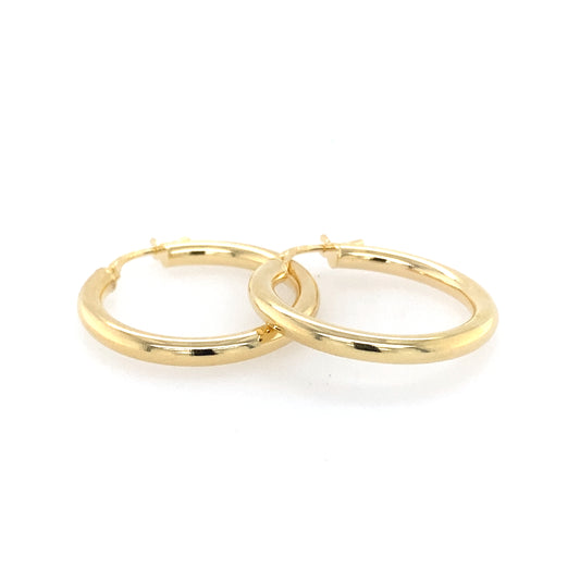 Yellow Gold Creole Hoop Earrings  Gardiner Brothers   