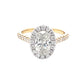 Oval Shaped Diamond Halo cluster Style Ring - 1.69cts  Gardiner Brothers   