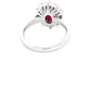 Oval Shaped Ruby and Round Brilliant Cut Diamond Cluster Style Ring  Gardiner Brothers   