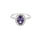 Purple sapphire and Round Brilliant Cut Diamond Halo Cluster Style Ring  Gardiner Brothers   