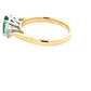 Oval Emerald and Diamond 3 Stone Ring  Gardiner Brothers   