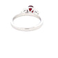 Oval Ruby and Trilliant Cut Diamond 3 Stone ring  Gardiner Brothers   