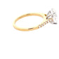 Oval Shaped Diamond Solitaire With Diamond Set Shoulders - 2.26cts  Gardiner Brothers   