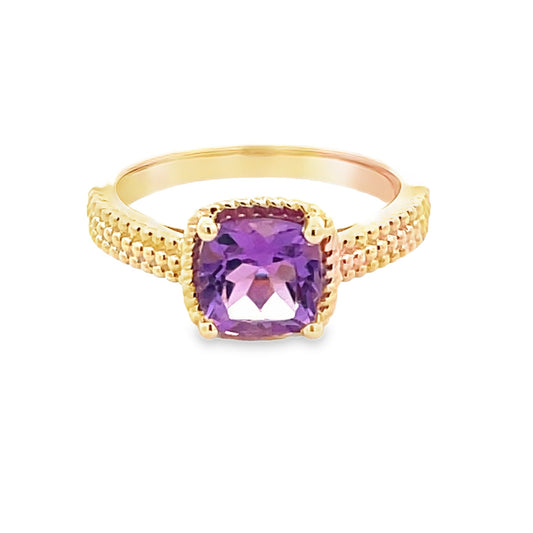 Amethyst Twisted Wire Style Ring