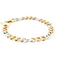 Yellow and White Gold Fancy Curb Link Bracelet  Gardiner Brothers   